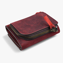 OIL WAX LEATHER SHORT WALLET