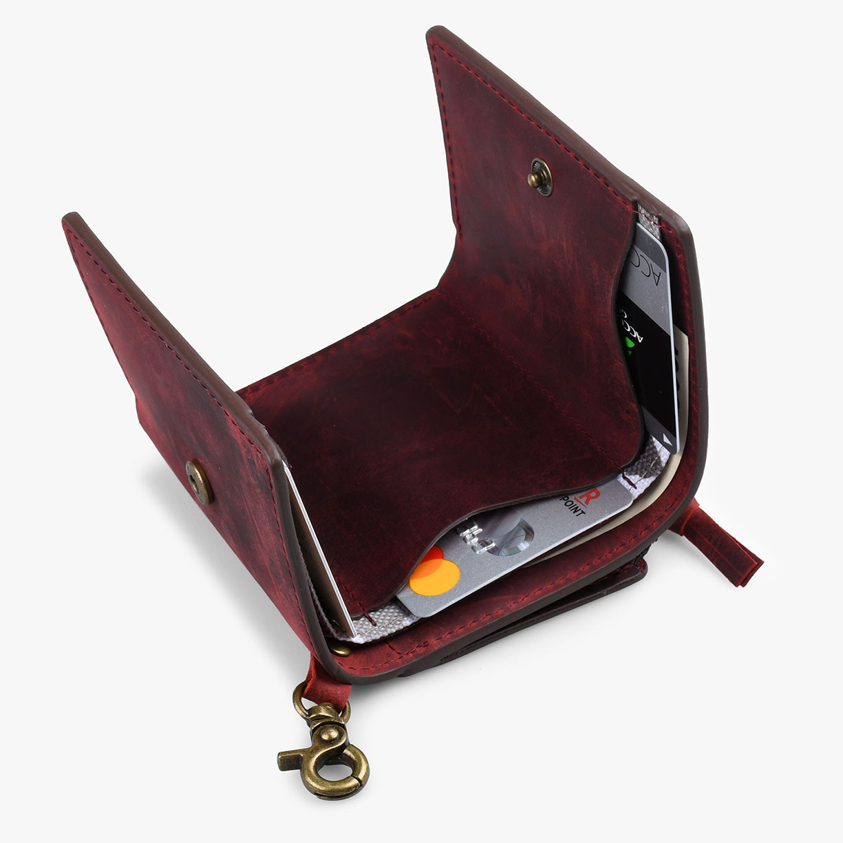 OIL WAX LEATHER SHORT WALLET