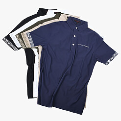 Alternative view of MENS NYLON SOLID-CLR POLO