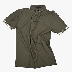 MENS NYLON SOLID-CLR POLO