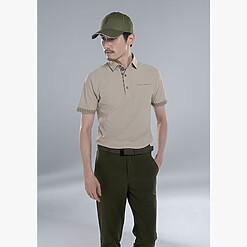 MENS NYLON SOLID-CLR POLO