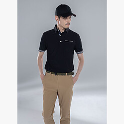 MENS NYLON SOLID-CLR POLO