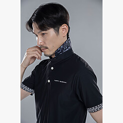 MENS NYLON SOLID-CLR POLO