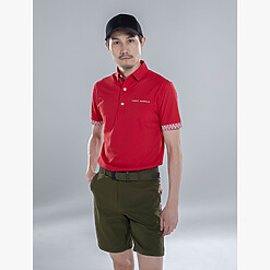 MENS NYLON SOLID-CLR POLO