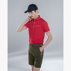 MENS NYLON SOLID-CLR POLO