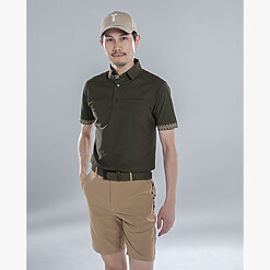 MENS NYLON SOLID-CLR POLO