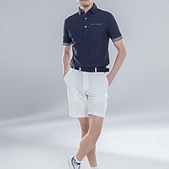 MENS NYLON SOLID-CLR POLO