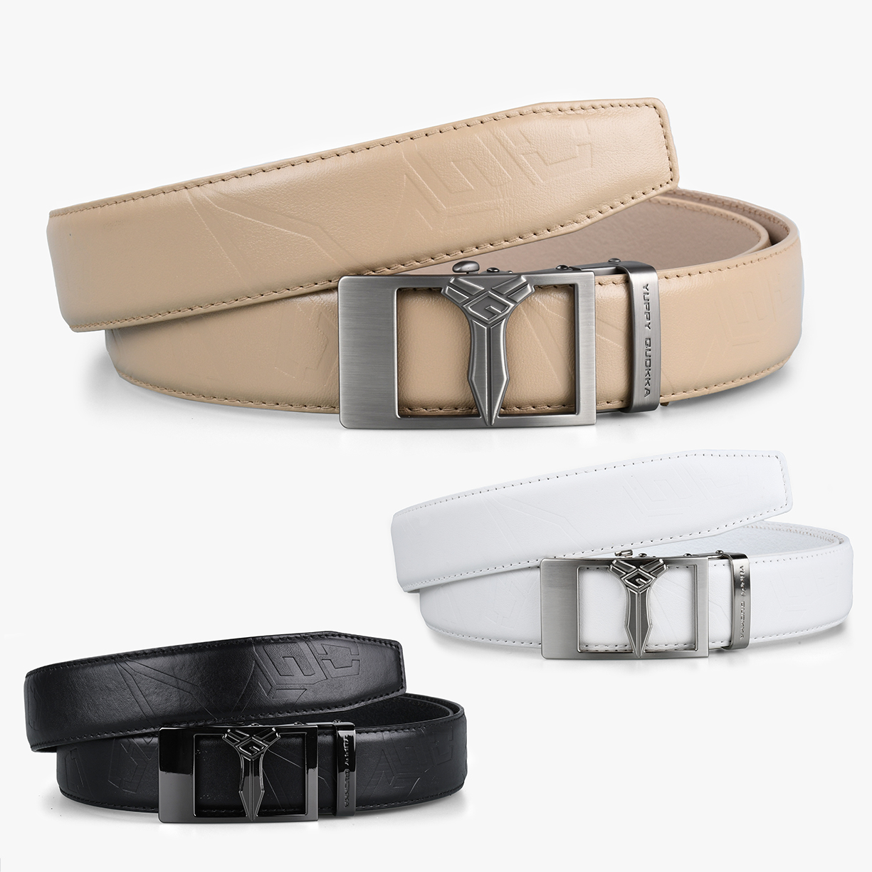 LEATHER AUTOMATIC DEBOSSED BELT