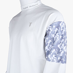 STRETCH PREMIUM CAMO MOCK NECK
