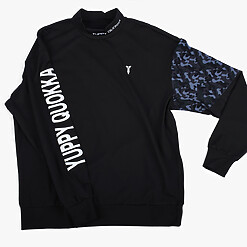 STRETCH PREMIUM CAMO MOCK NECK