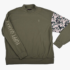 STRETCH PREMIUM CAMO MOCK NECK