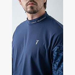 STRETCH PREMIUM CAMO MOCK NECK