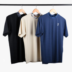 MENS NYLON SOLID-CLR MOCK