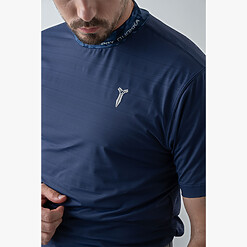 MENS NYLON SOLID-CLR MOCK
