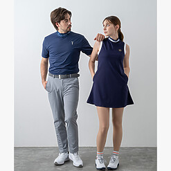 MENS NYLON SOLID-CLR MOCK