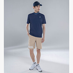 MENS NYLON SOLID-CLR MOCK