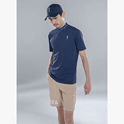MENS NYLON SOLID-CLR MOCK
