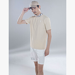 MENS NYLON SOLID-CLR MOCK