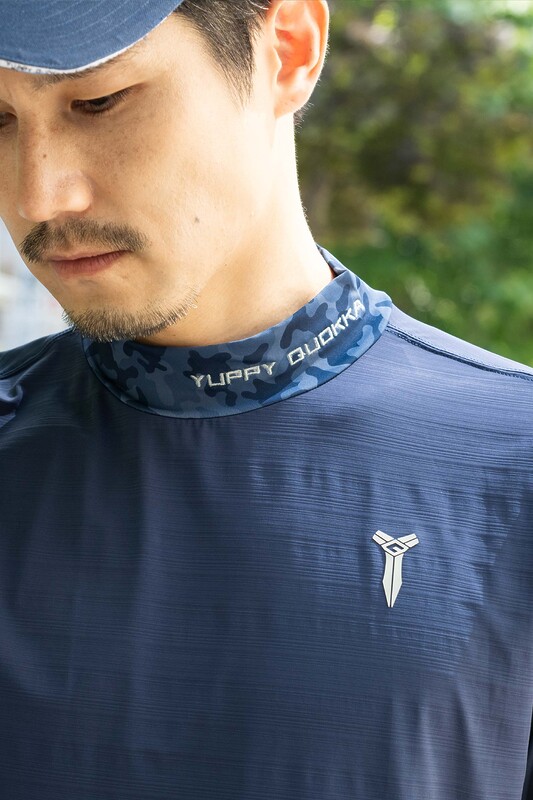 MENS NYLON SOLID-CLR MOCK