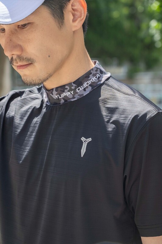 MENS NYLON SOLID-CLR MOCK