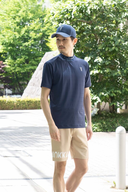 MENS NYLON SOLID-CLR MOCK