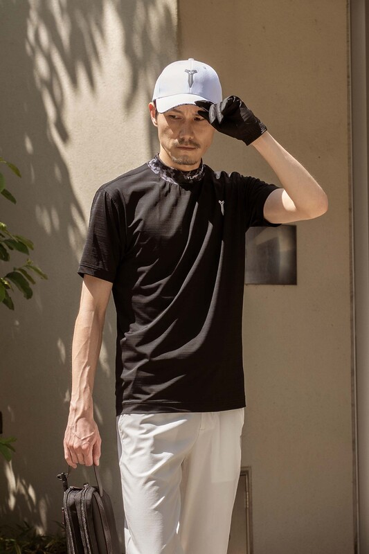 MENS NYLON SOLID-CLR MOCK