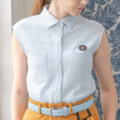CHERIE CREST SLEEVELESS POLO