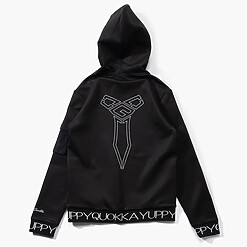 WOMENS YQ JACQUARD HOODIE