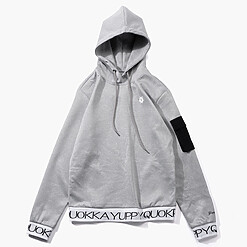WOMENS YQ JACQUARD HOODIE