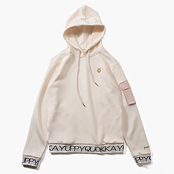 WOMENS YQ JACQUARD HOODIE