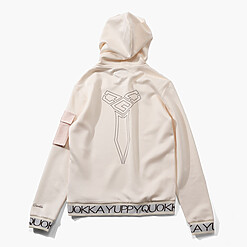 WOMENS YQ JACQUARD HOODIE