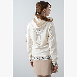 WOMENS YQ JACQUARD HOODIE