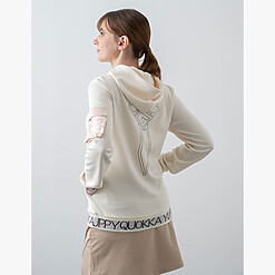WOMENS YQ JACQUARD HOODIE