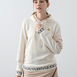 WOMENS YQ JACQUARD HOODIE